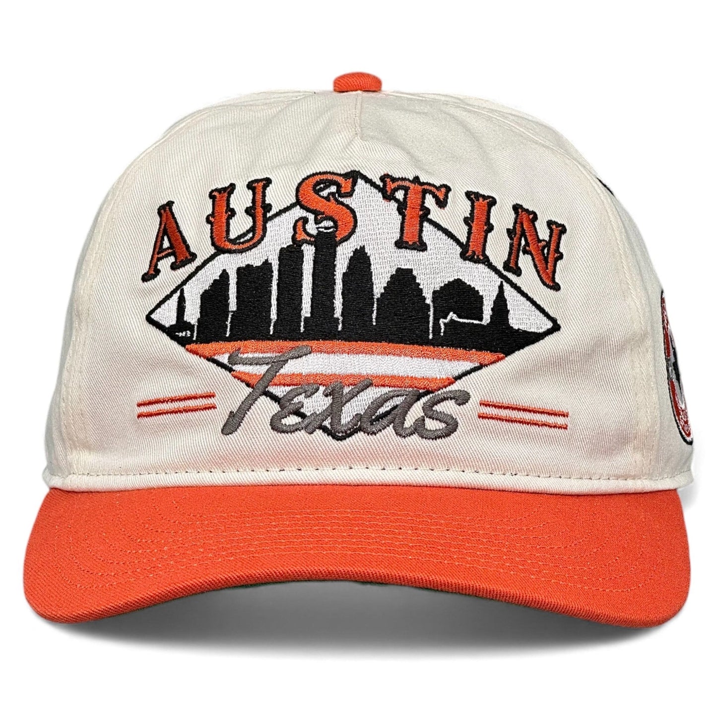 Austin Snapback Hat - The Silicon Hills (Cream/Burnt Orange)
