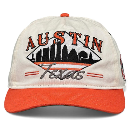 Austin Snapback Hat - The Silicon Hills (Cream/Burnt Orange)
