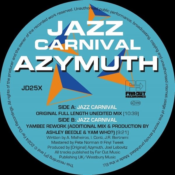 Jazz Carnival (Original Full Length Unedited Mix) Vinyl Record