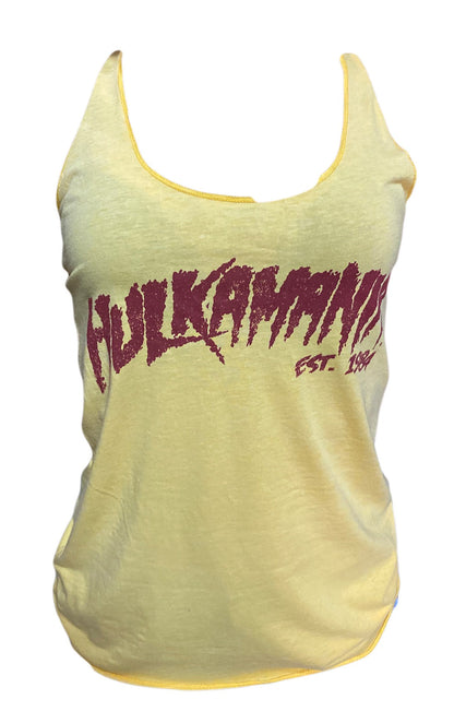 Womens Vintage Yellow Hulkamania Tank Top