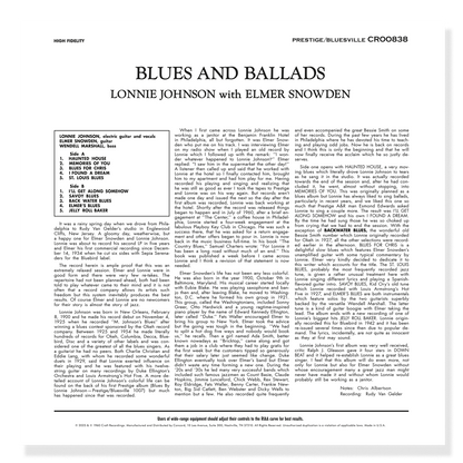 Lonnie Johnson - Blues and Ballads (Bluesville Series) (180g LP) Vinyl Record