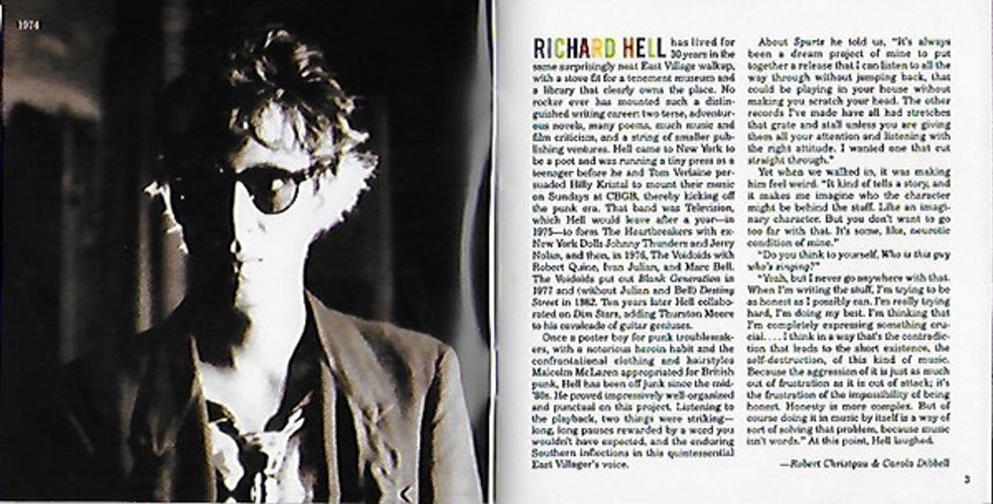 Richard Hell – Spurts: The Richard Hell Story Music CD