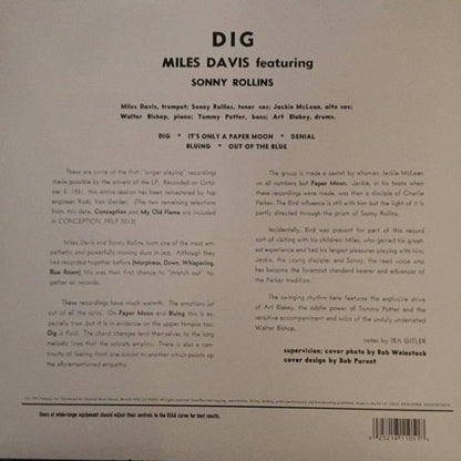 Miles Davis – Dig (LP Vinyl) Vinyl Record
