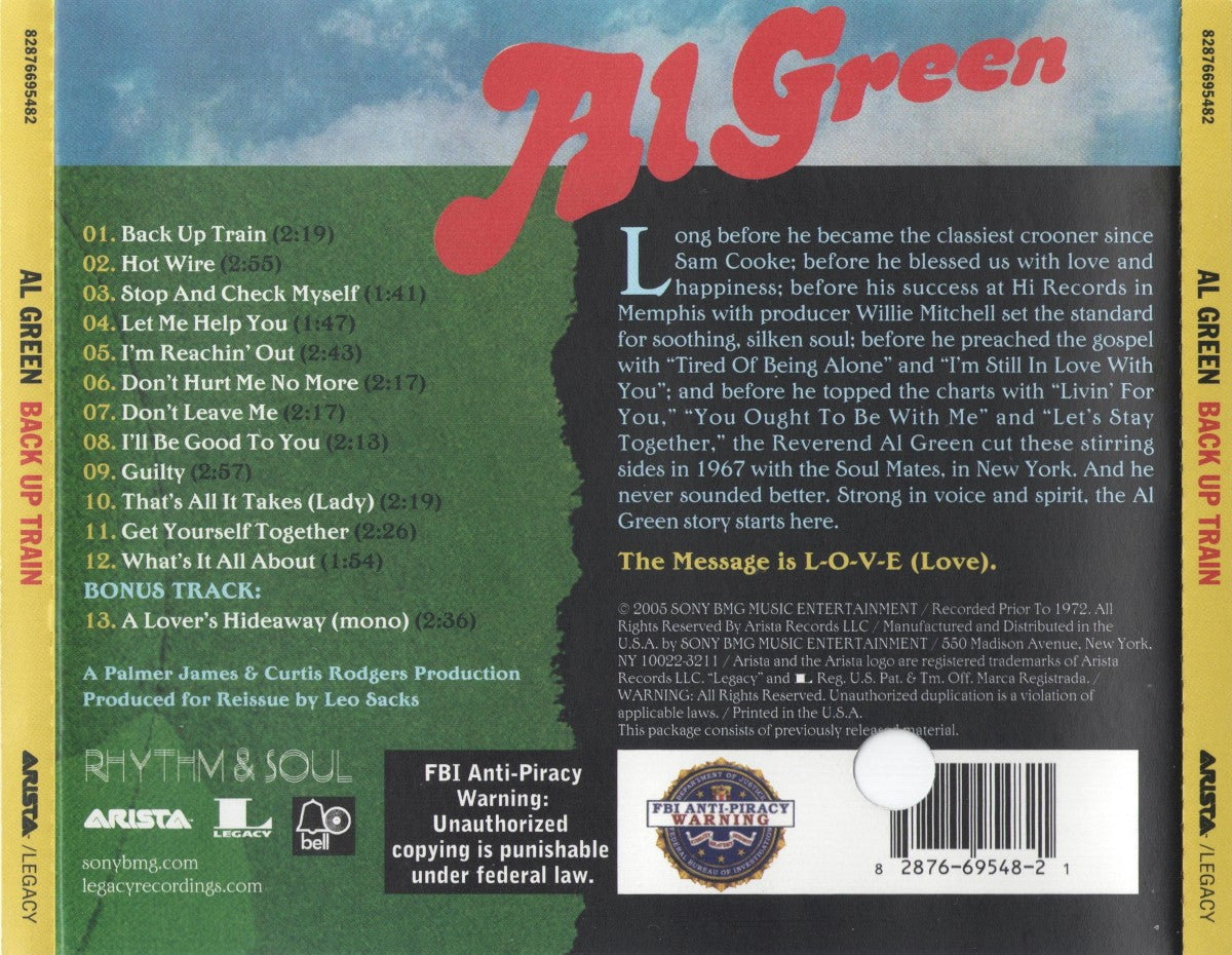 Al Green – Back Up Train Music CD