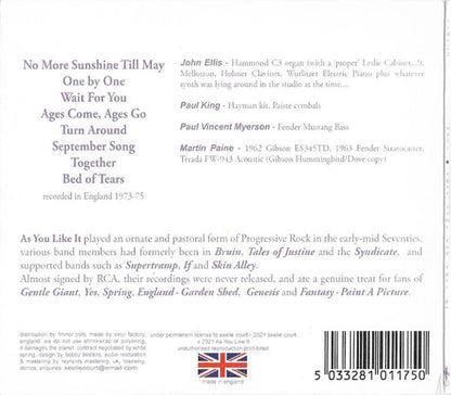 As You Like It – Ages Come and Ages Go Music CD