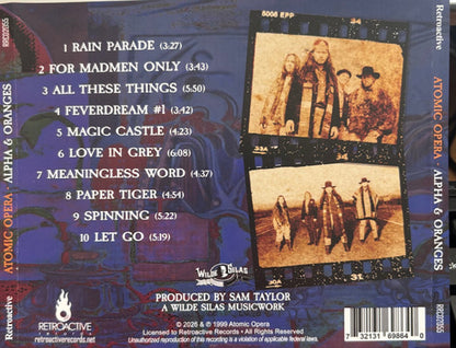 Atomic Opera – Alpha & Oranges Music CD