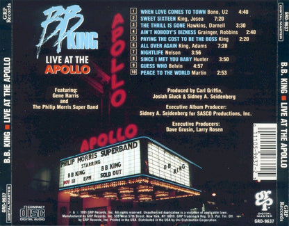 B.B. King – Live at the Apollo Music CD