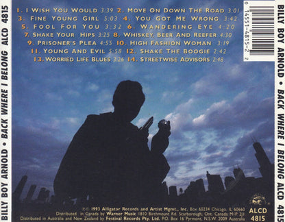 Billy Boy Arnold – Back Where I Belong Music CD