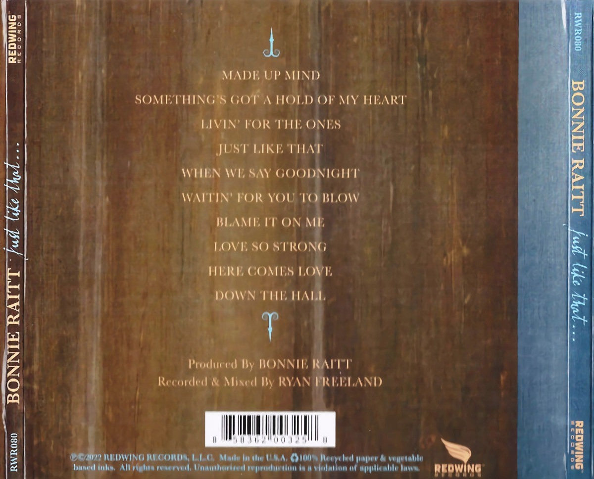 Bonnie Raitt – Just Like That... (LP Vinyl) Vinyl Record