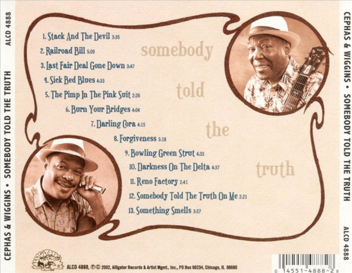 Cephas & Wiggins – Somebody Told the Truth Music CD