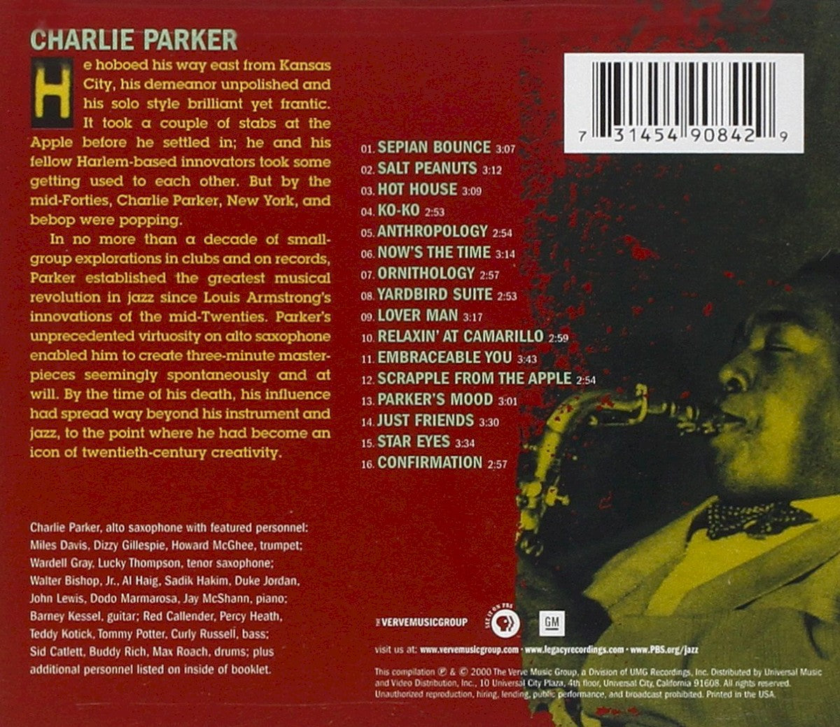Charlie Parker – Ken Burns Jazz Music CD