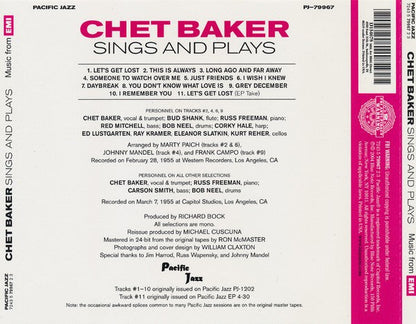 Chet Baker – Sings & Plays with Bud Shank, Russ Freeman, and Strings Music CD