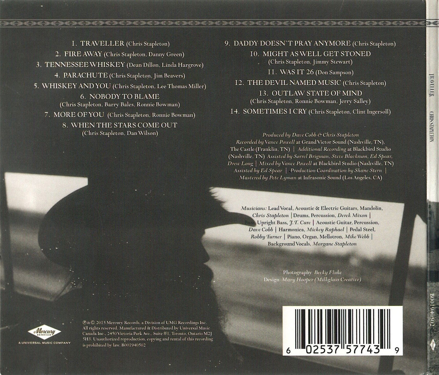 Chris Stapleton – Traveller Music CD