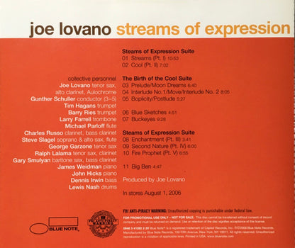 Joe Lovano Ensemble – Streams of Expression Music CD