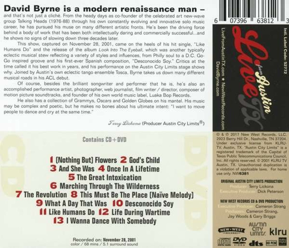 David Byrne – Live From Austin, TX (CD + DVD)