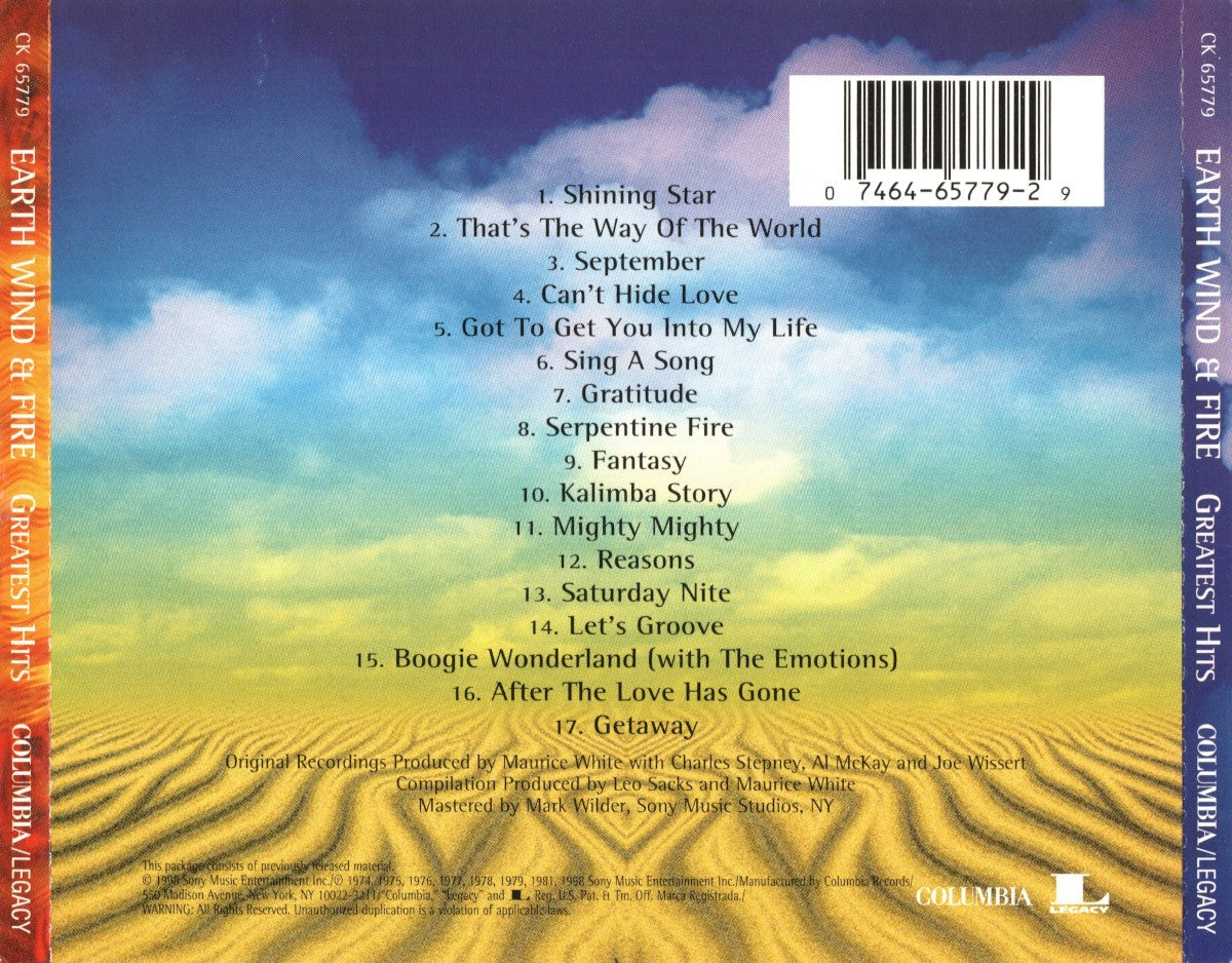 Earth, Wind & Fire – Greatest Hits Music CD