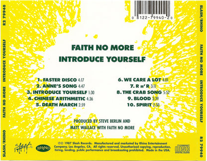 Faith No More – Introduce Yourself Music CD