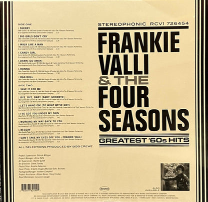 Frankie Valli  & The Four Seasons – Greatest '60s Hits (LP Vinyl) Vinyl Record