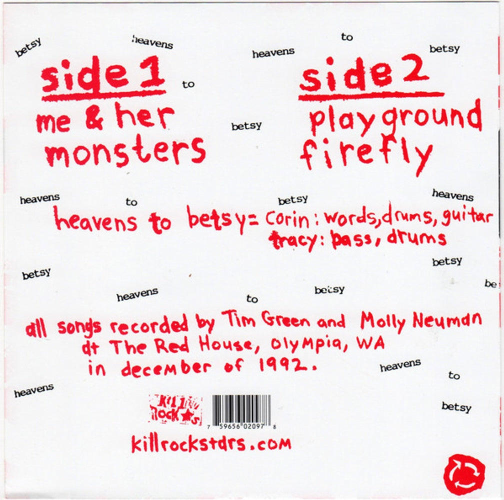 Heavens To Betsy – These Monsters Are Real (7" Vinyl) Vinyl Record