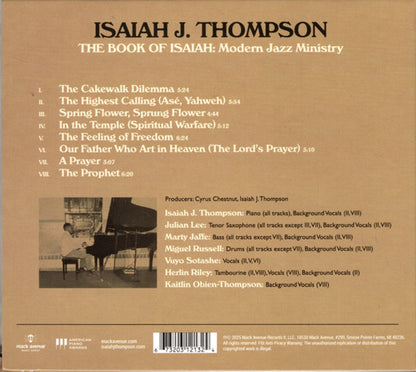 Isaiah J. Thompson  – The Book Of Isaiah: Modern Jazz Ministry Music CD