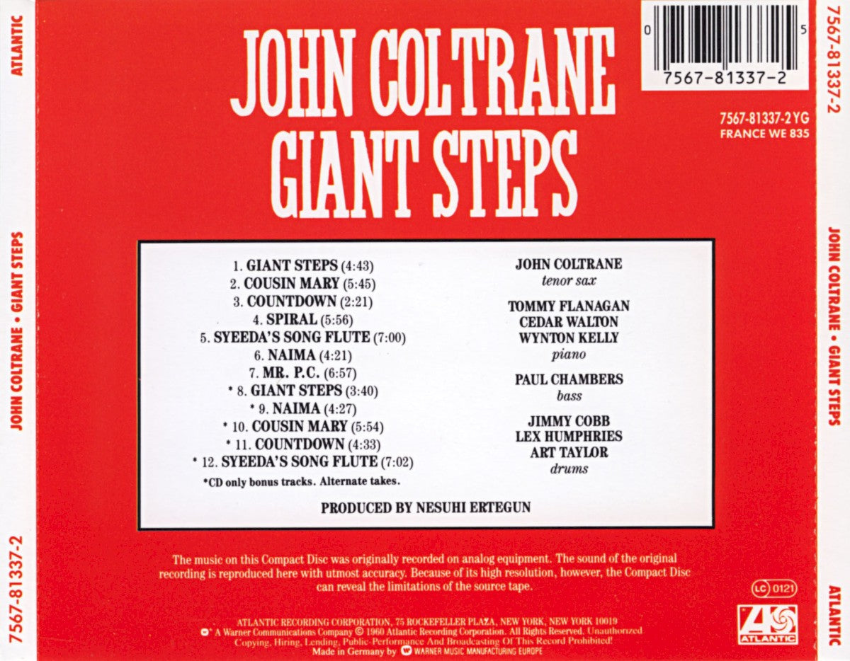 John Coltrane – Giant Steps Music CD