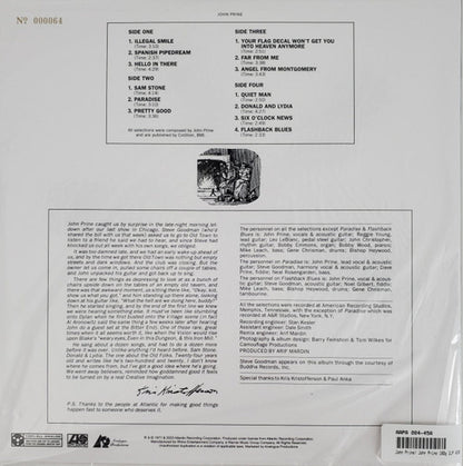 John Prine – John Prine (2-LP Vinyl) Vinyl Record