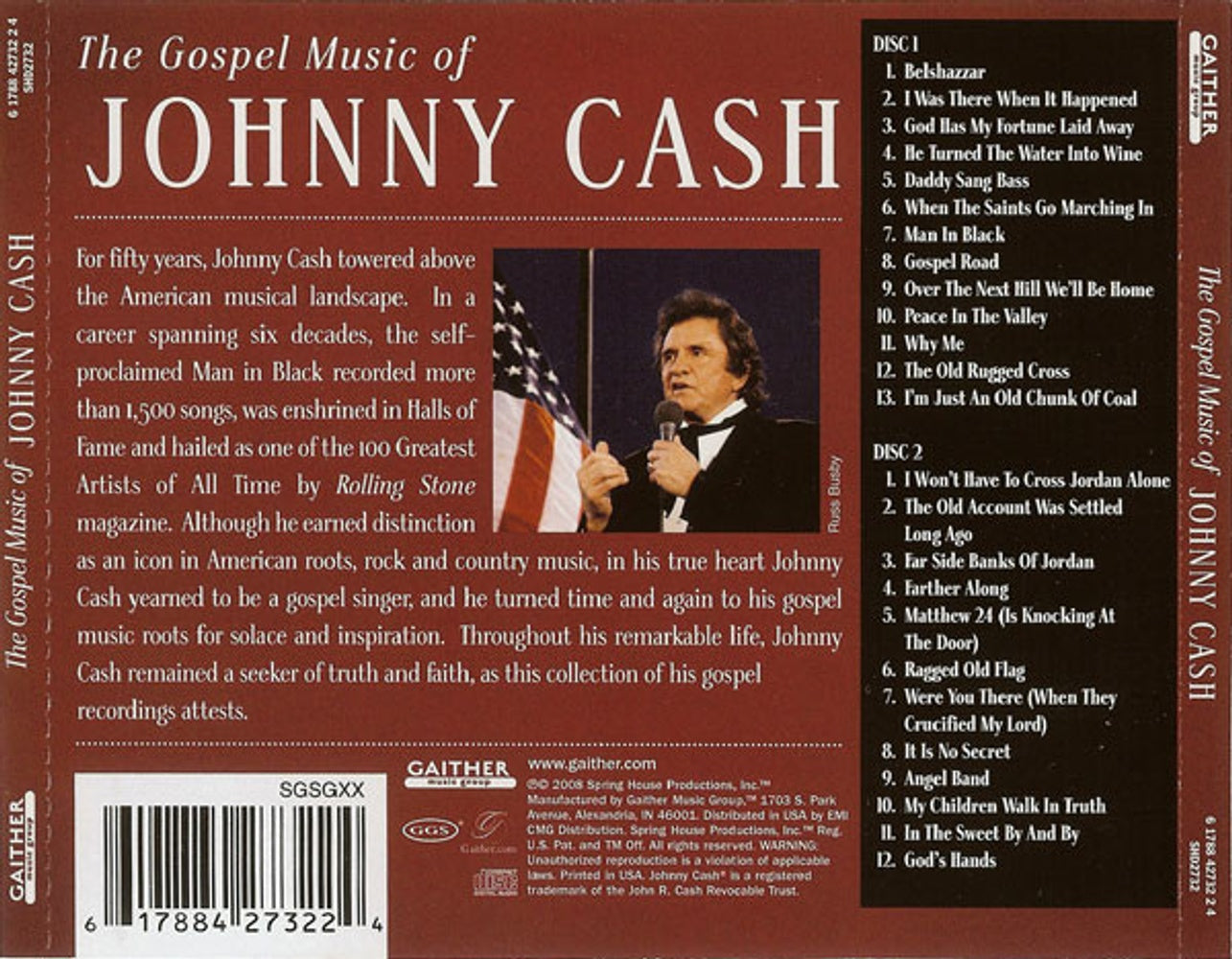 Johnny Cash/Willie Nelson/George Jones – The Gospel Music Of Johnny Cash (2-CD)