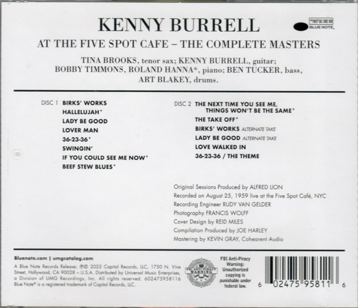 Kenny Burrell  / Blakey,Art – On View At The Five Spot Cafe: Complete Masters (2-CD)