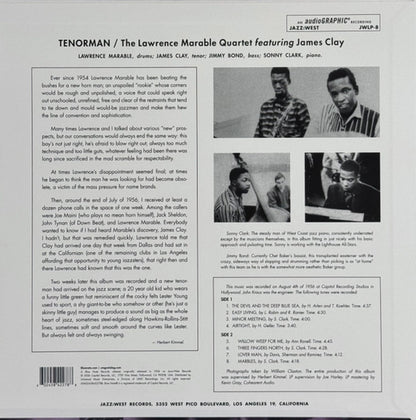 The Lawrence Marable Quartet – Tenorman (LP Vinyl) Vinyl Record