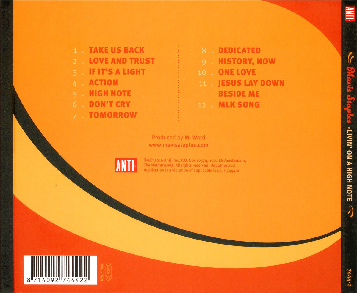 Mavis Staples – Livin' On A High Note (LP Vinyl) Vinyl Record