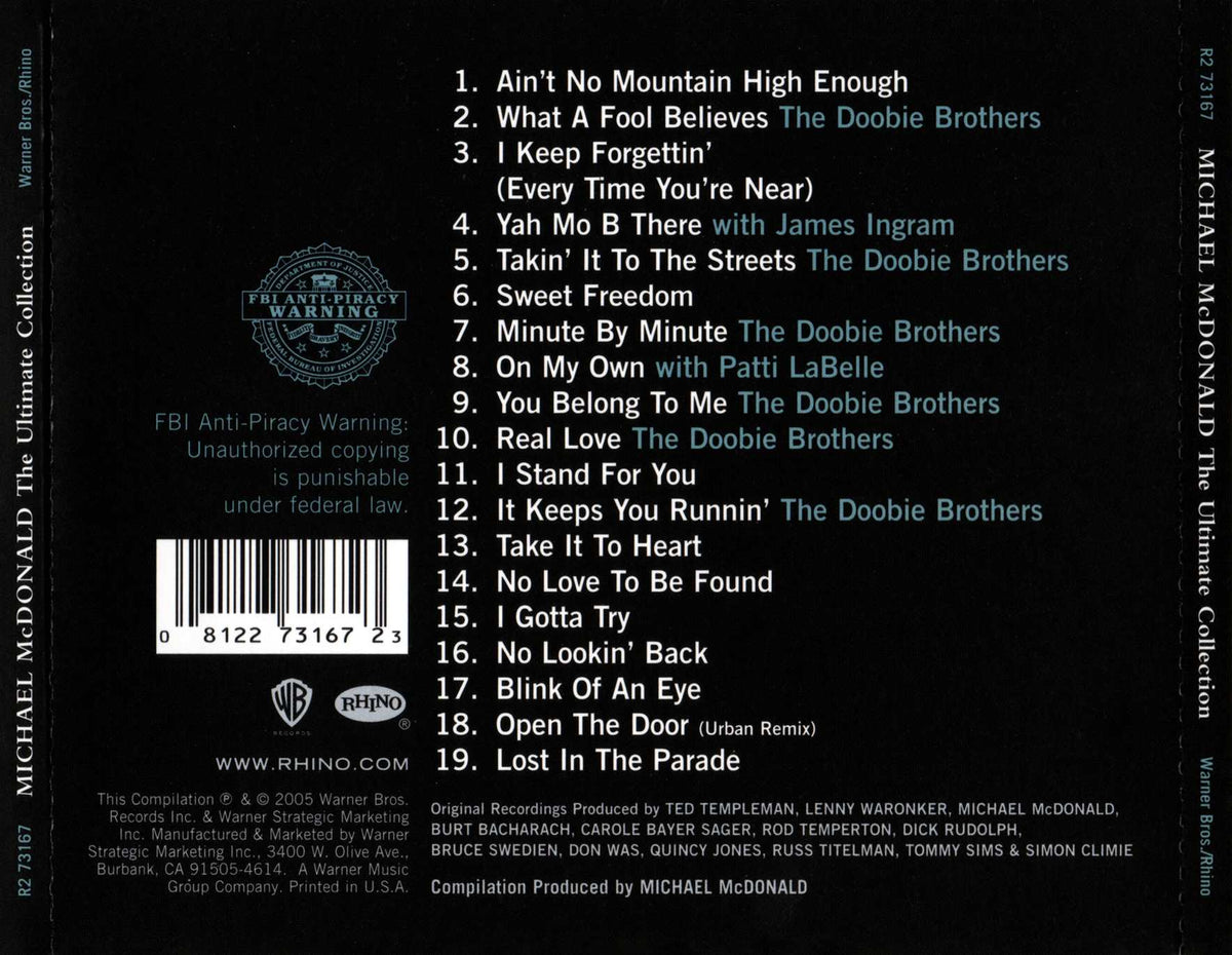 Michael McDonald – The Ultimate Collection Music CD