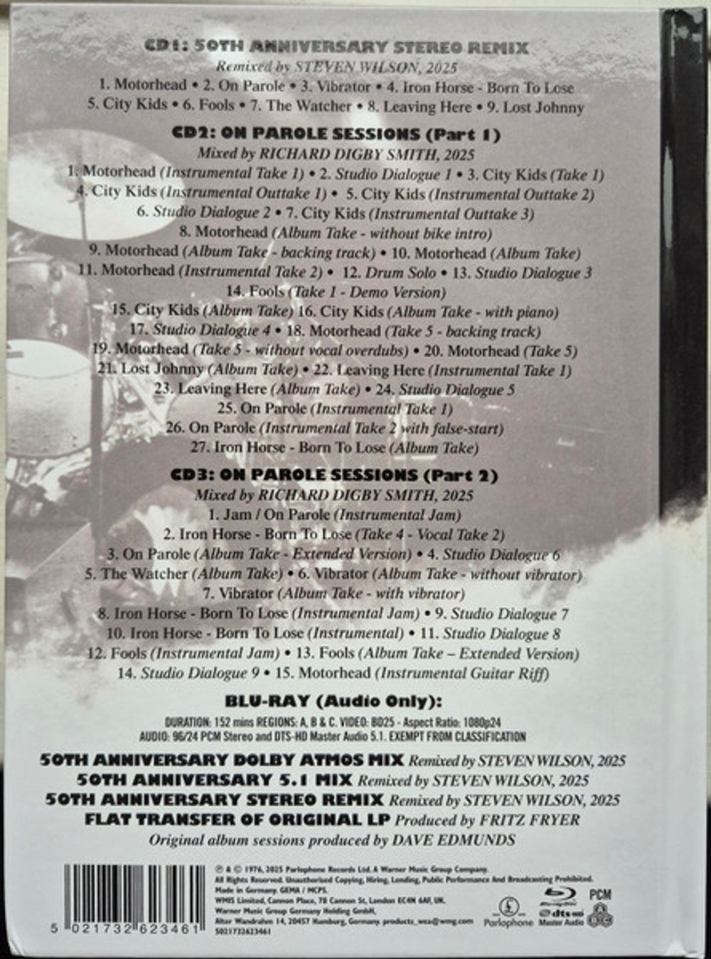 Motörhead – On Parole Sessions (3-CD & Blu-ray)