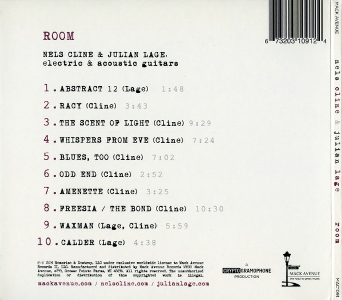 Nels Cline & Julian Lage – Room Music CD