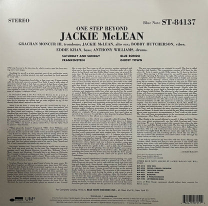 Jackie McLean - One Step Beyond (LP Vinyl) Vinyl Record