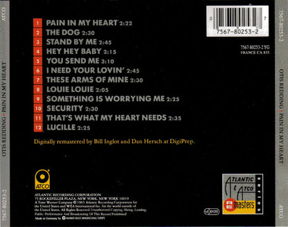 Otis Redding – Pain In My Heart Music CD