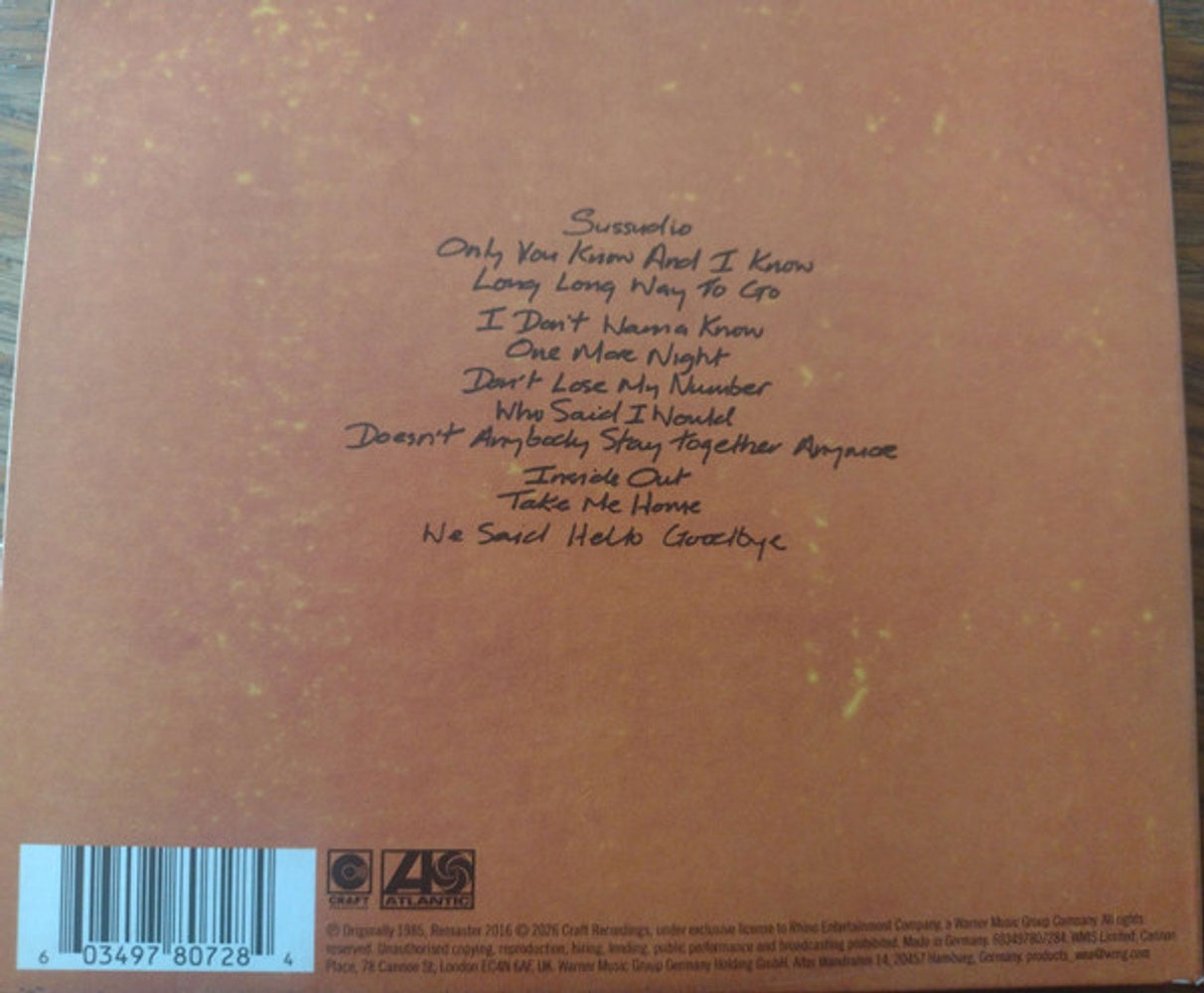 Phil Collins – No Jacket Required Music CD