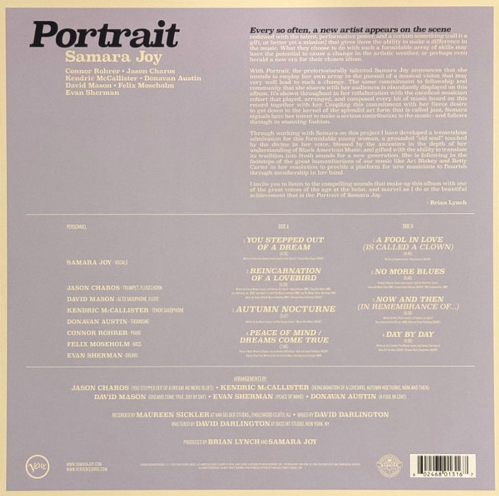 Samara Joy – Portrait (LP Vinyl) Vinyl Record