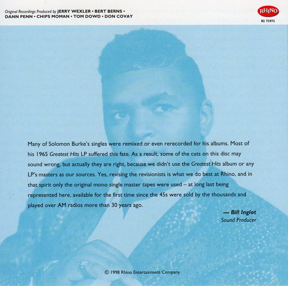 Solomon Burke – The Very Best Of Solomon Burke Music CD
