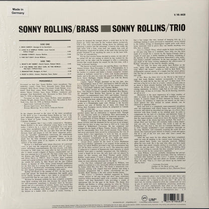 Sonny Rollins – Brass/Trio (LP Vinyl) Vinyl Record