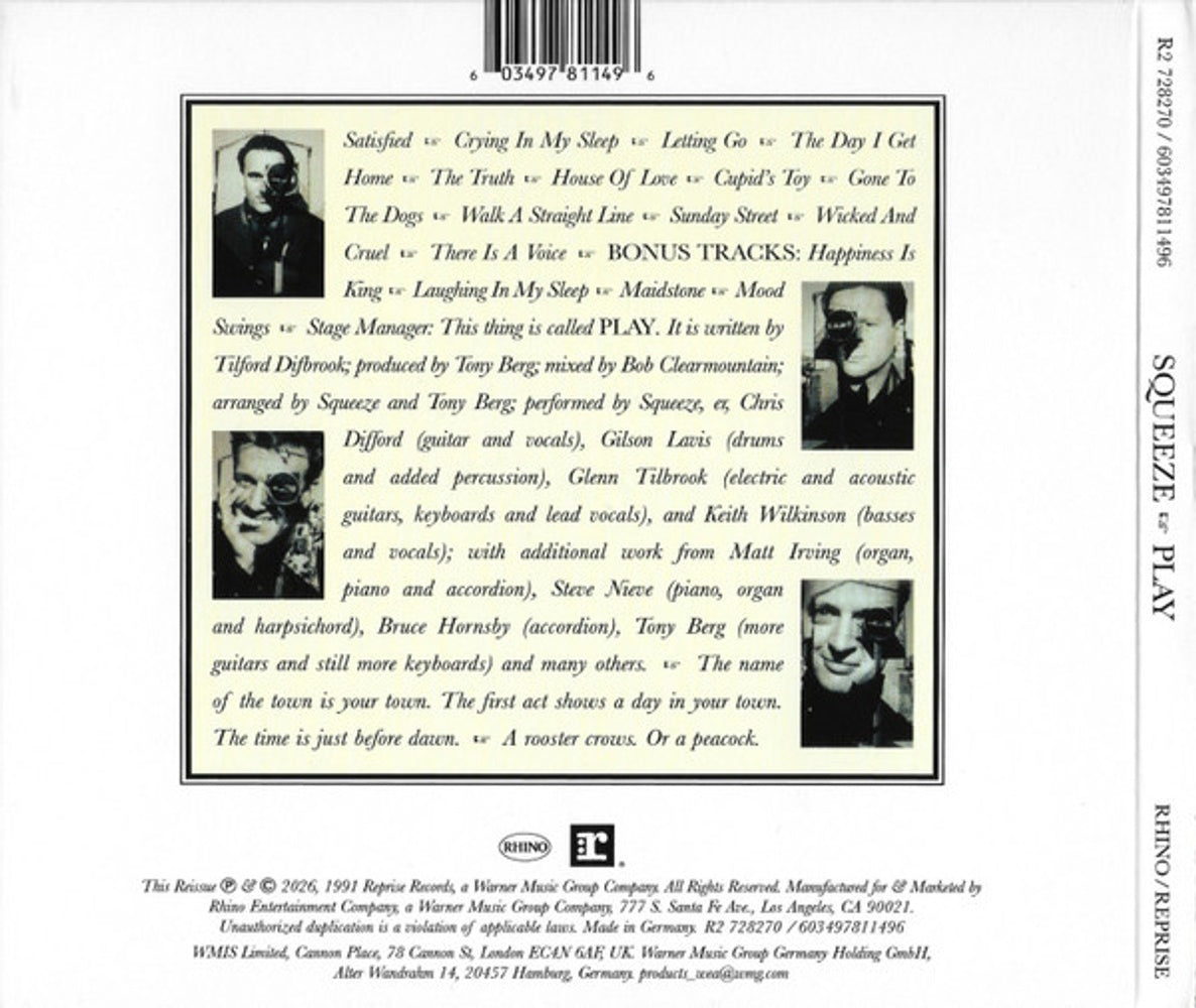 Squeeze – Play Music CD