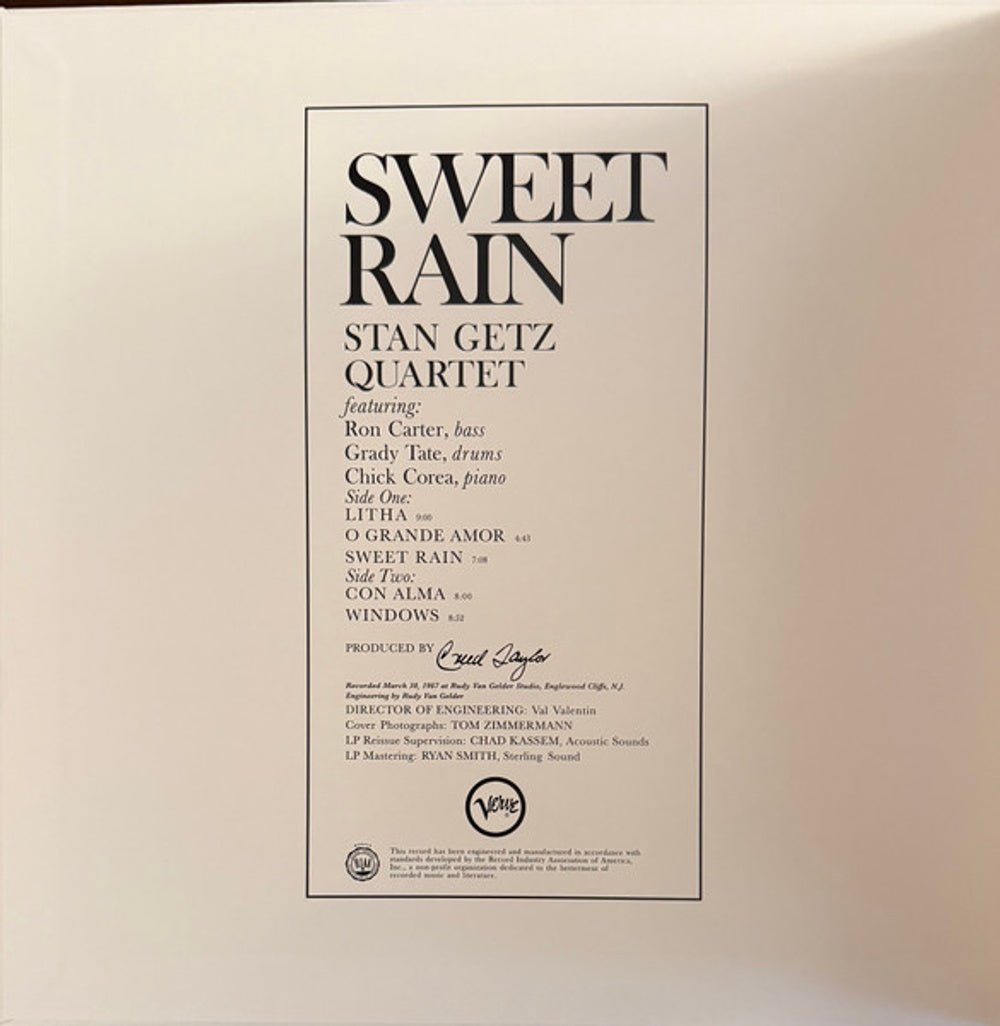 Stan Getz – Sweet Rain (LP Vinyl) Vinyl Record