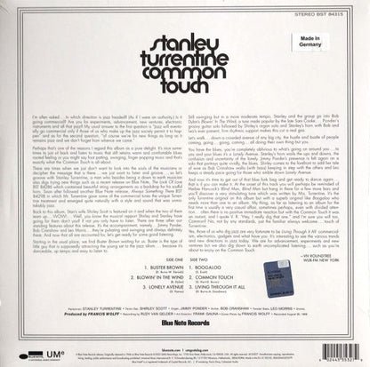 Stanley Turrentine – Common Touch (LP Vinyl) Vinyl Record