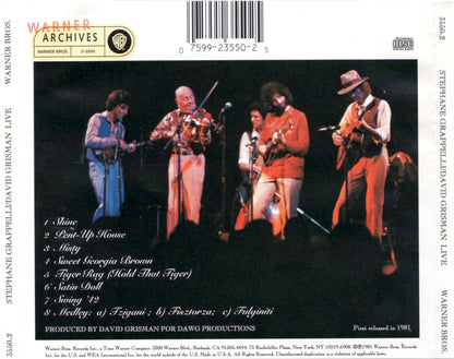 Stephane Grappelli & David Grisman – Live Music CD