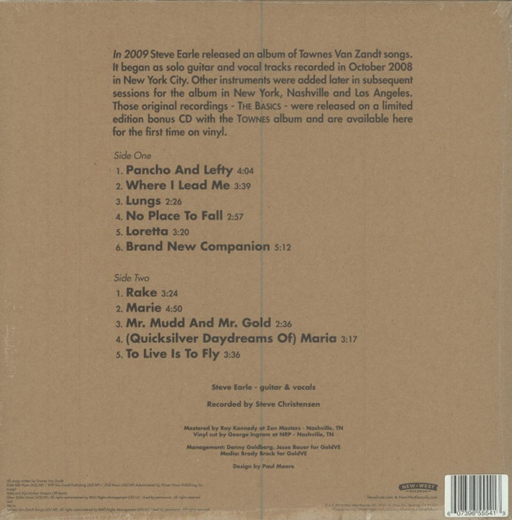 Steve Earle – Townes: The Basics (LP Vinyl) Vinyl Record