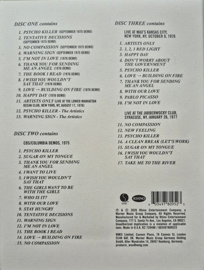 Talking Heads – Tentative Decisions: Demos & Live (3-CD)