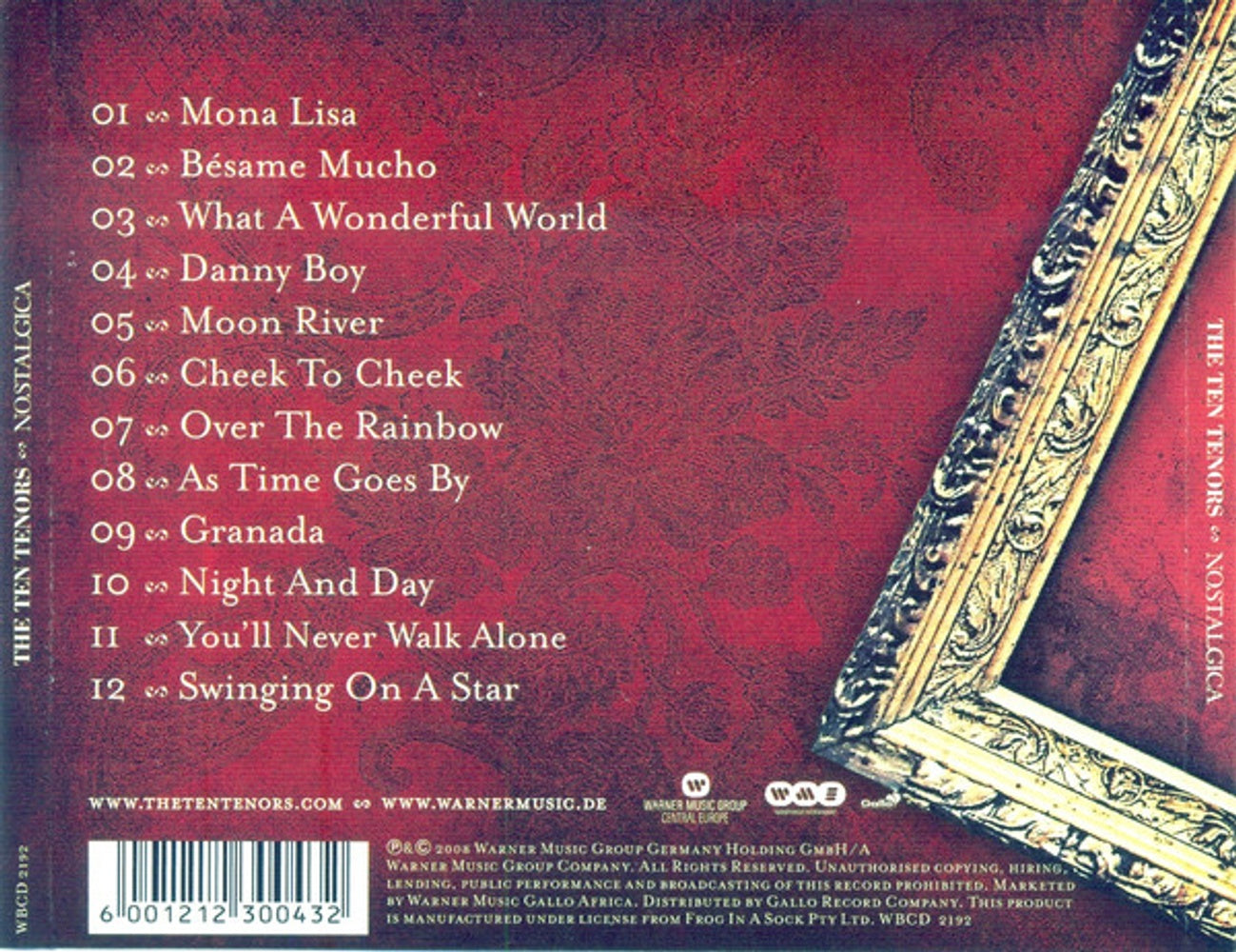 The Ten Tenors – Nostalgica Music CD