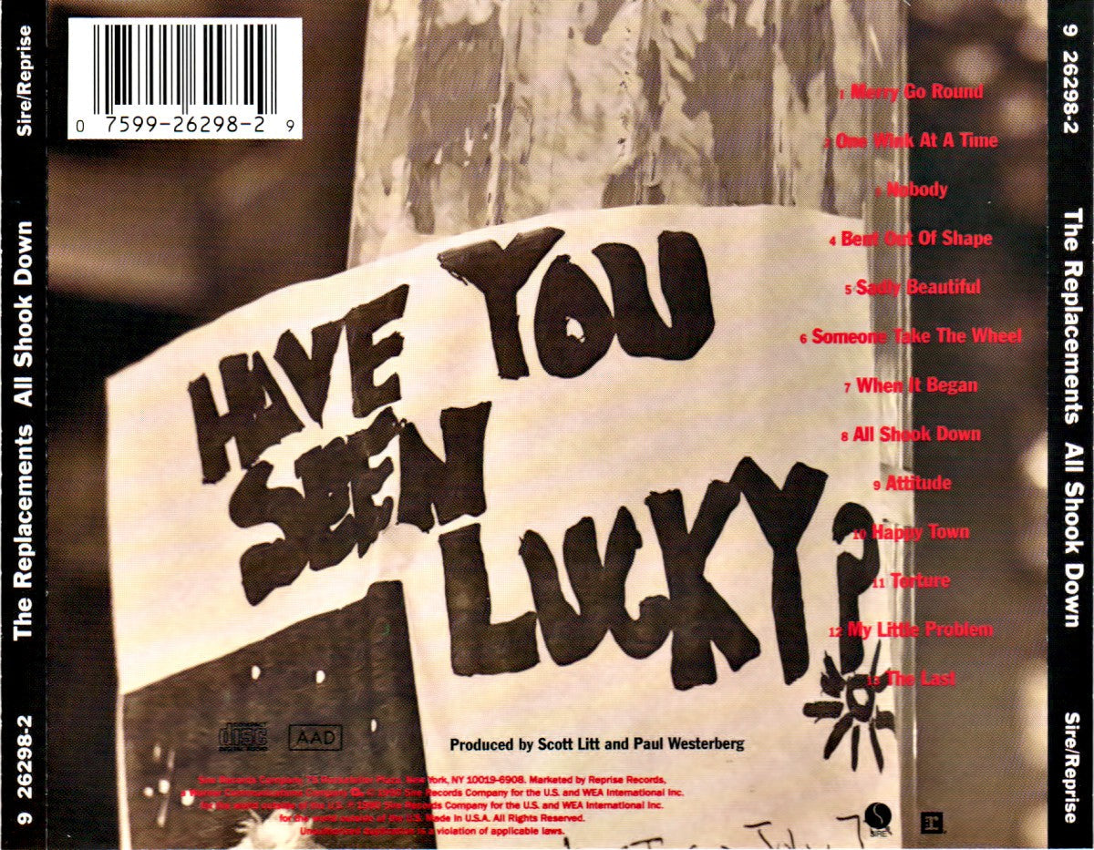 The Replacements – All Shook Down Music CD