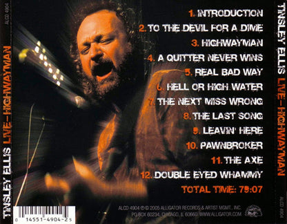 Tinsley Ellis – Live! Highwayman Music CD