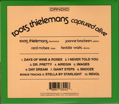 Toots Thielemans – Captured Alive Music CD