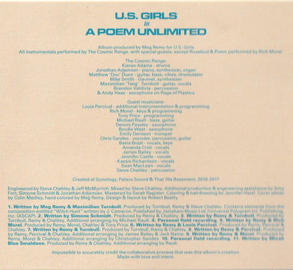 U.S. Girls – In A Poem Unlimited Music CD